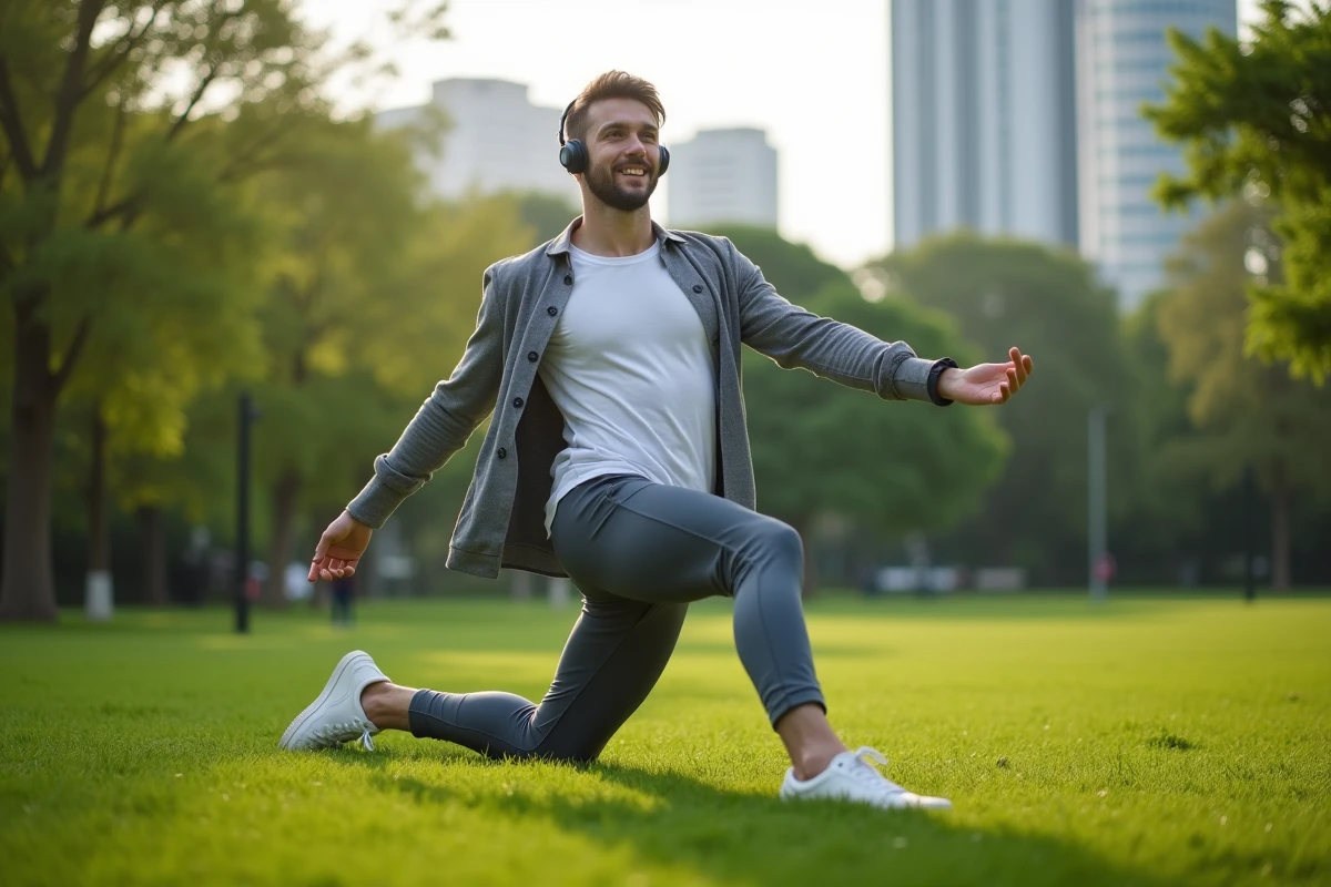 Jeune homme en athleisure s