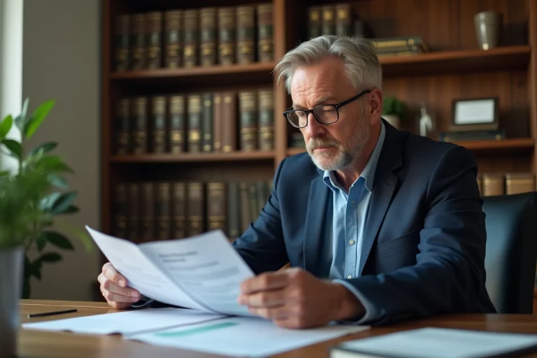 Propriétaire immobilier examinant des documents fiscaux pour la prolongation du dispositif Scellier classique après 9 ans